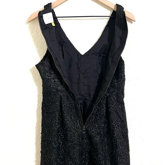 Leifsdottir Anthropologie Black Lace Eyelet Dress Lingonberry Sleeveless Size 4 - Picture 9 of 15